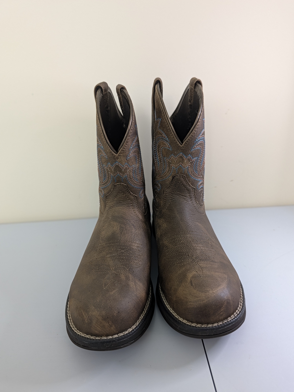 Women's Brown Leather Western Work Boots